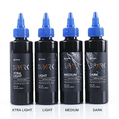 نامیاتی 4oz 120ml گرے واش میک اپ بلیک ٹیٹو سیاہی