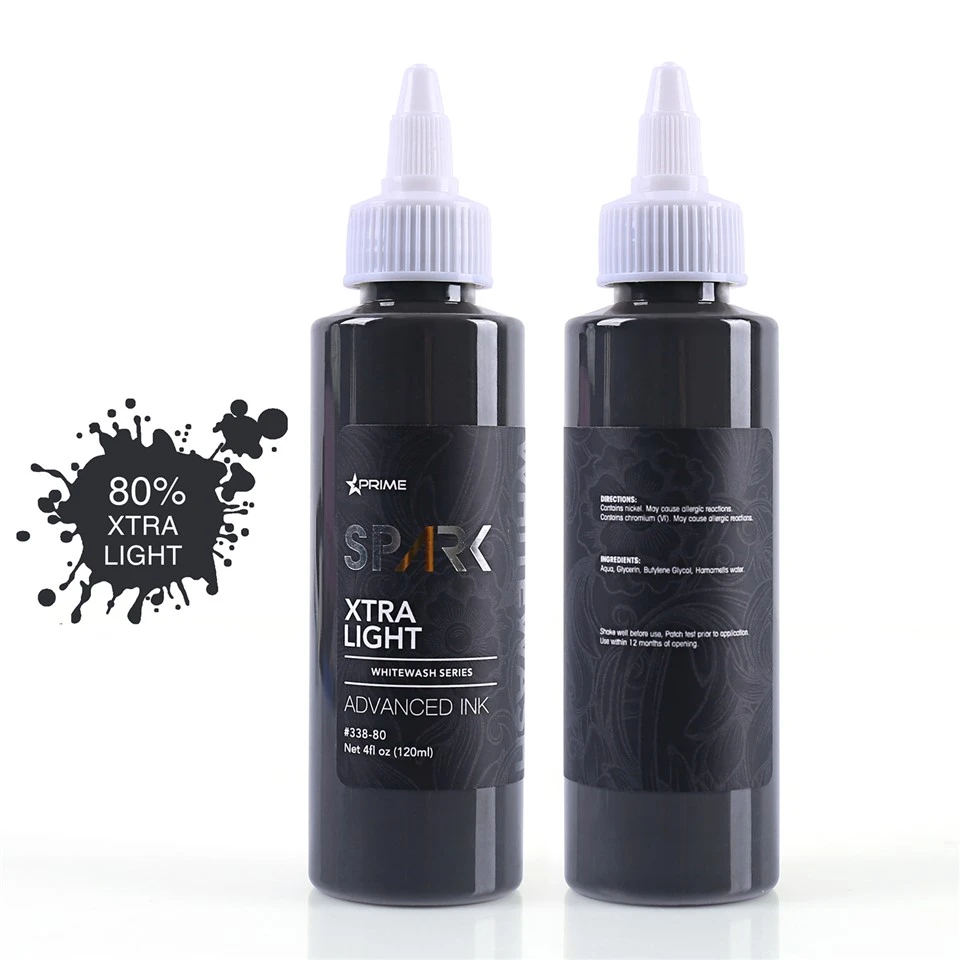Professional Set Of 4OZ 120ml Organic Long-Lasting Whitewash Tattoo Ink For Tattoo And Body Art
