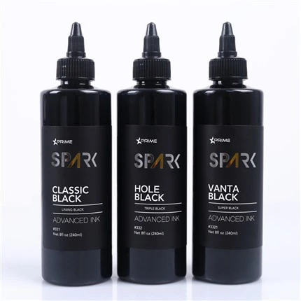 8OZ بلیک انک سیریز کلاسک بلیک لائننگ بلیک اسپارک ٹیٹو انک پروفیشنل ٹیٹو انک ڈسپلے